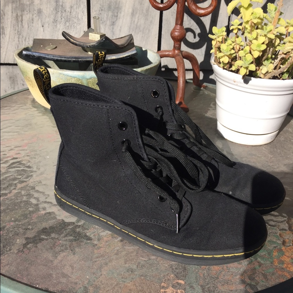 Dr. Martens Black Canvas Shoes NWOT